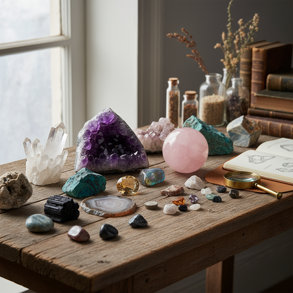 Realistische foto passend bij Edelstenen en mineralen: ontdek de fascinerende wereld van natuurlijke