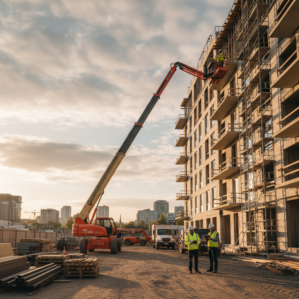 Realistische foto passend bij Hoogwerker huren prijs: wat bepaalt de kosten voor uw project? voor we